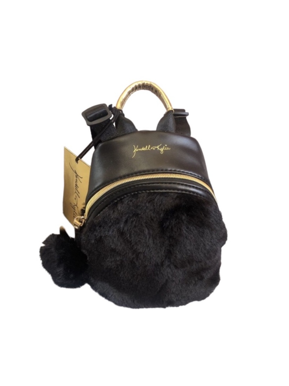 ✨ NWT Kendall & Kylie Mini Fur Pom Pom Backpack